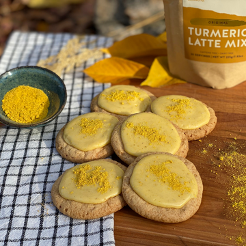 Solstice Sun Cookies with Golden Root Turmeric Icing