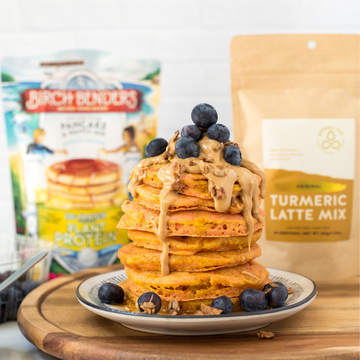 Golden Root Turmeric Protein Pancakes